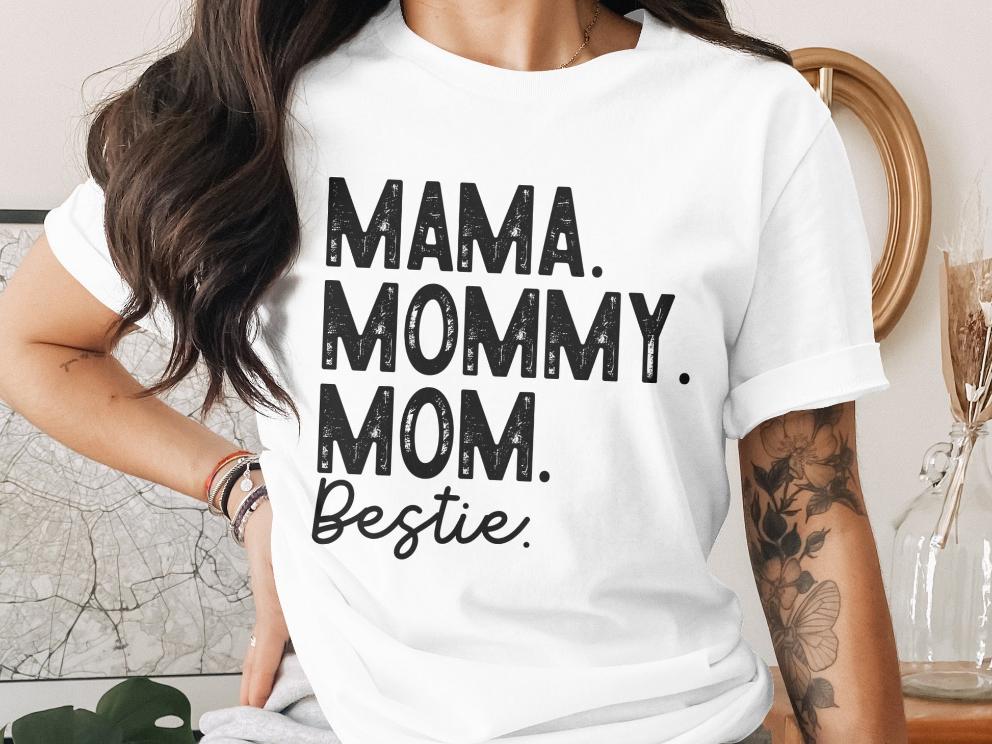 Mama Mommy Mom Bestie T-shirt for All Super Moms