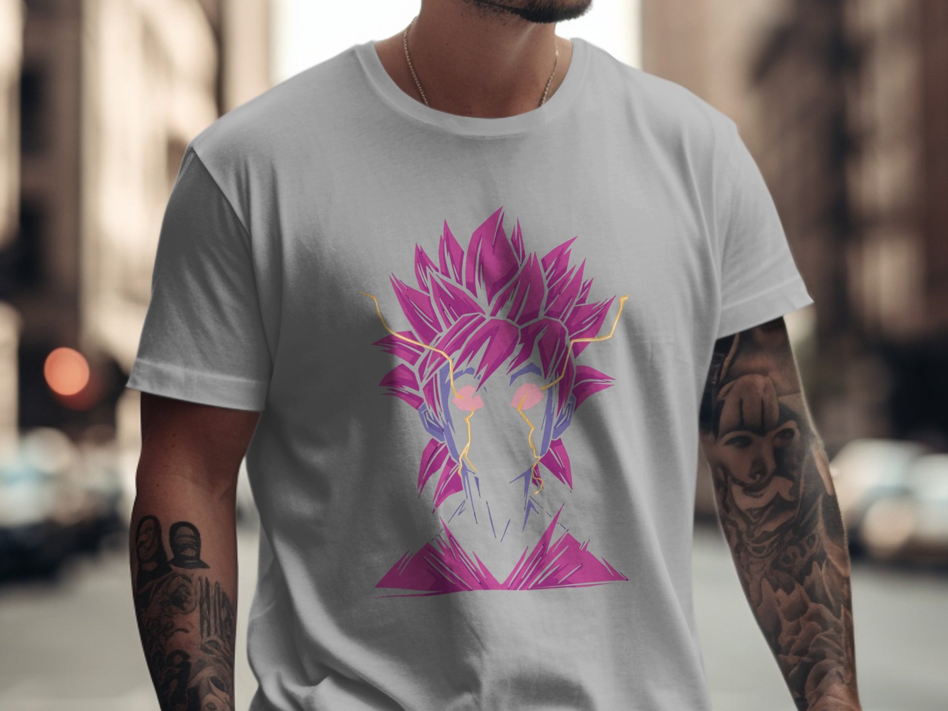 Vibrant Anime Character Design Graphic T-Shirt