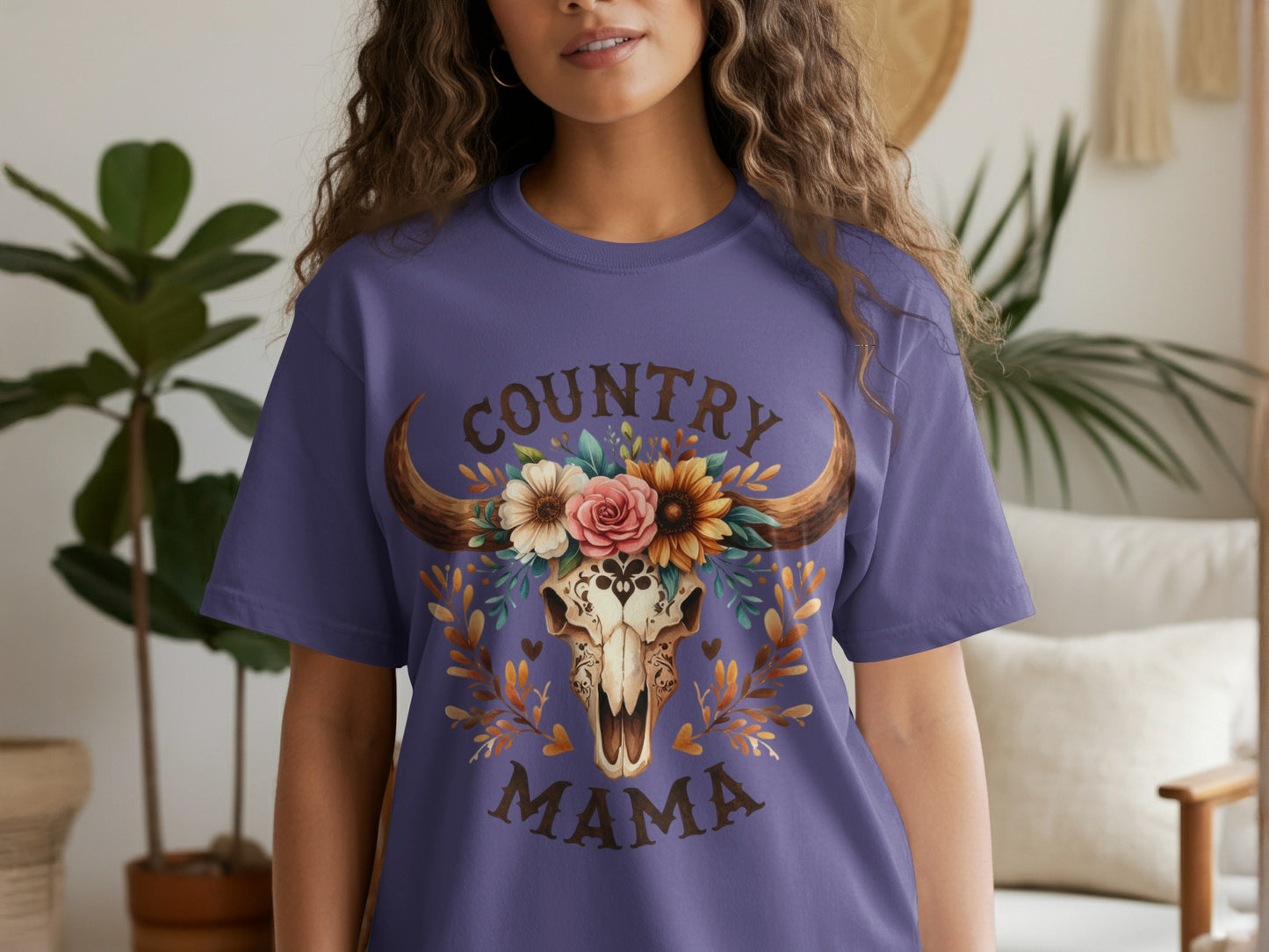 Country Mama Visual Art Graphic T-Shirt