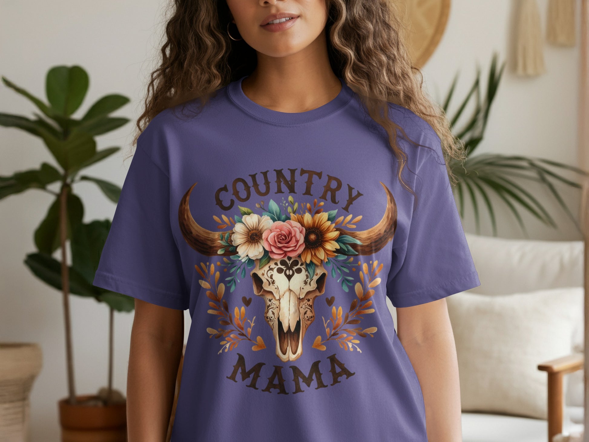 Country Mama Visual Art Graphic T-Shirt