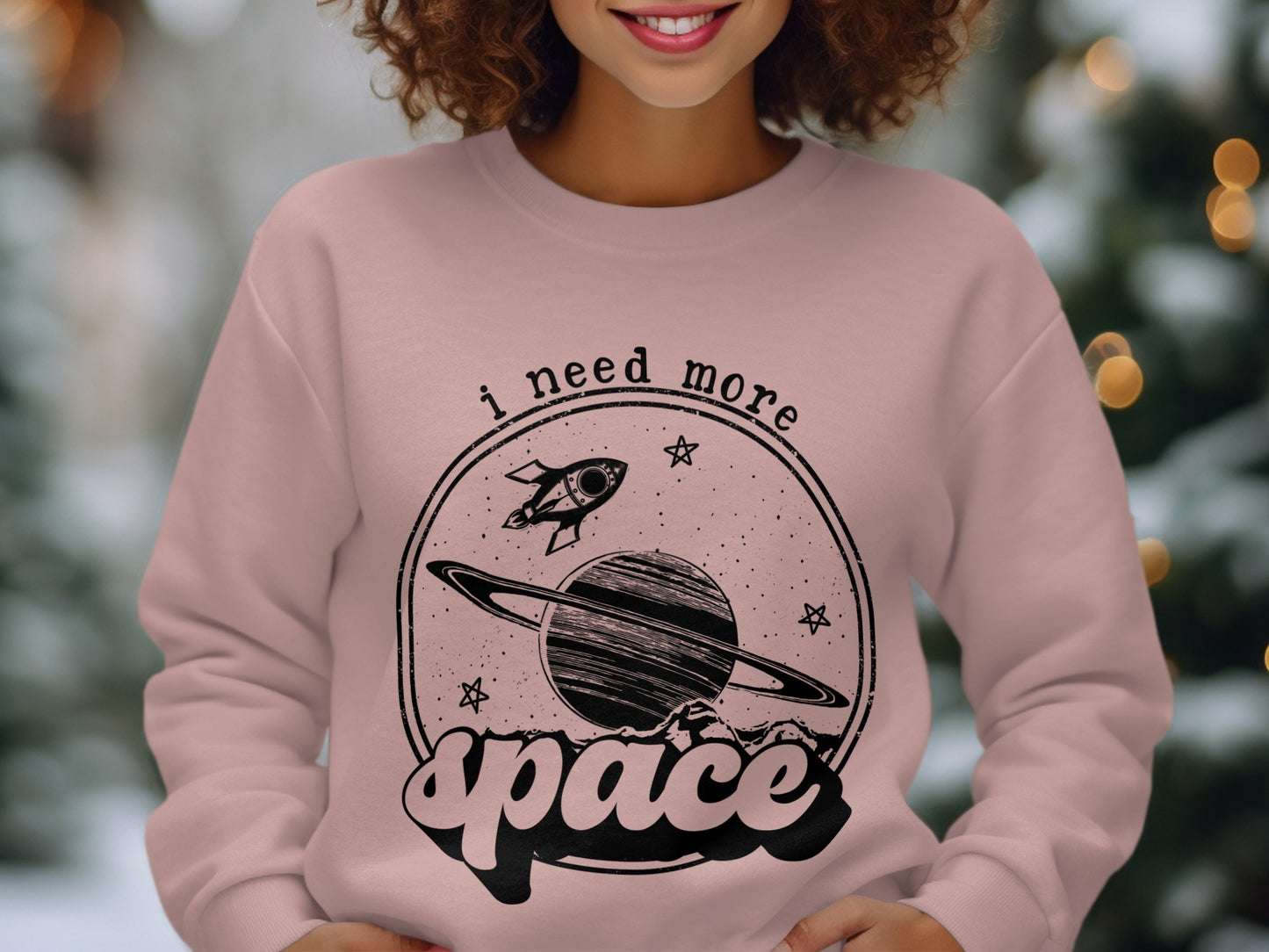I Need More Space Sweatshirt with Astronaut and Planet