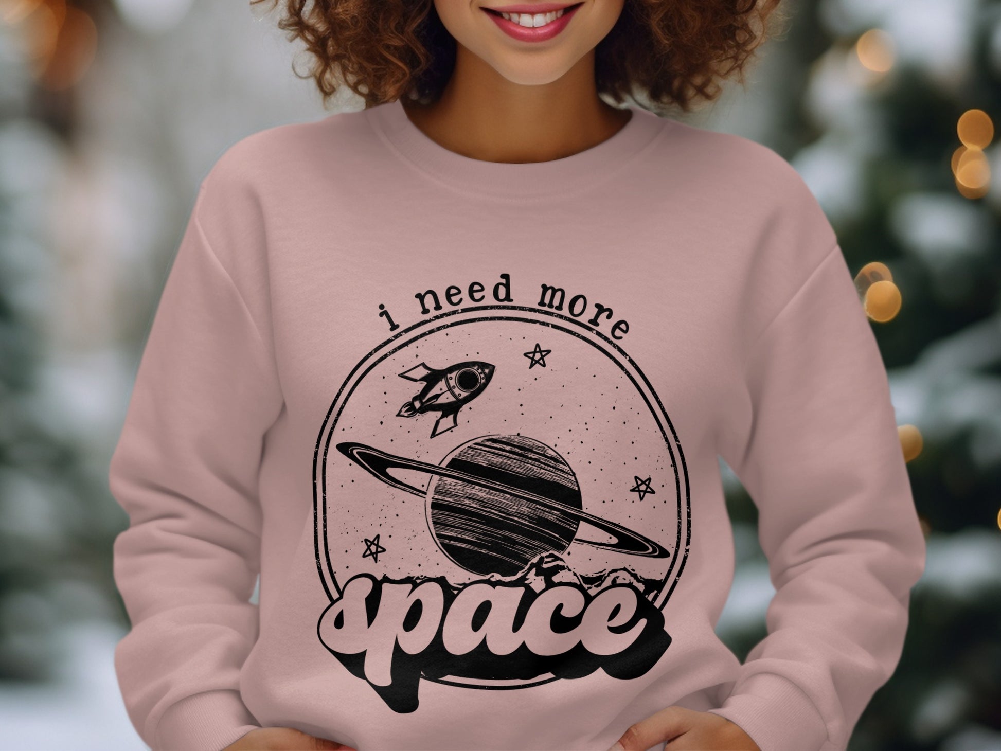 I Need More Space Sweatshirt with Astronaut and Planet