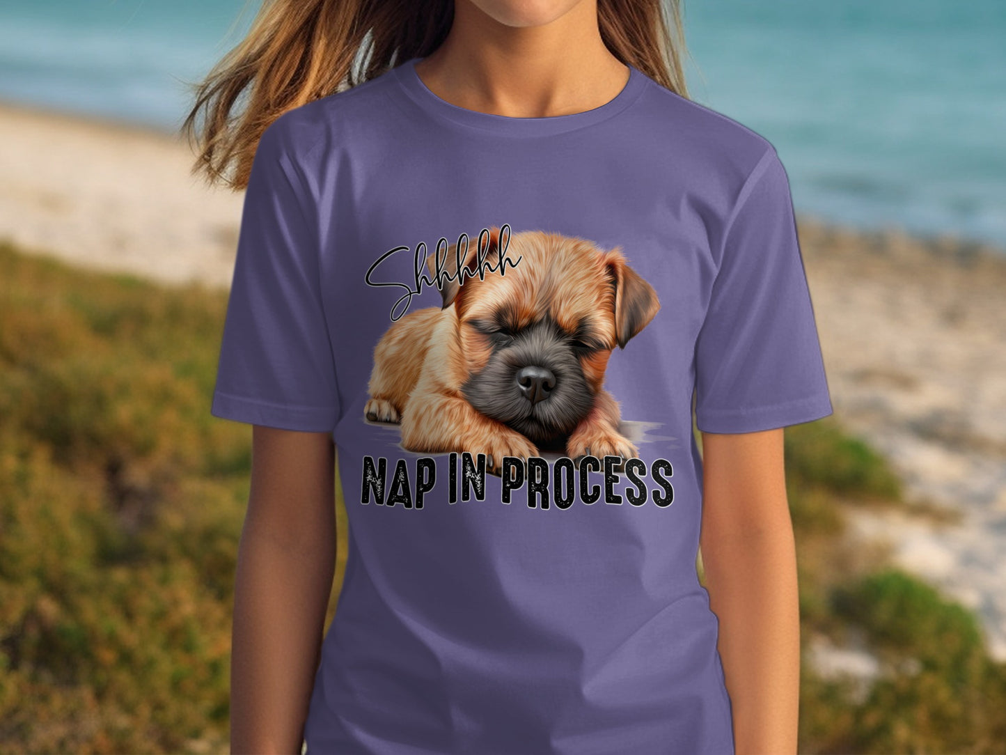 Shhhhh Nap In Process Cute Sleeping Puppy T-Shirt