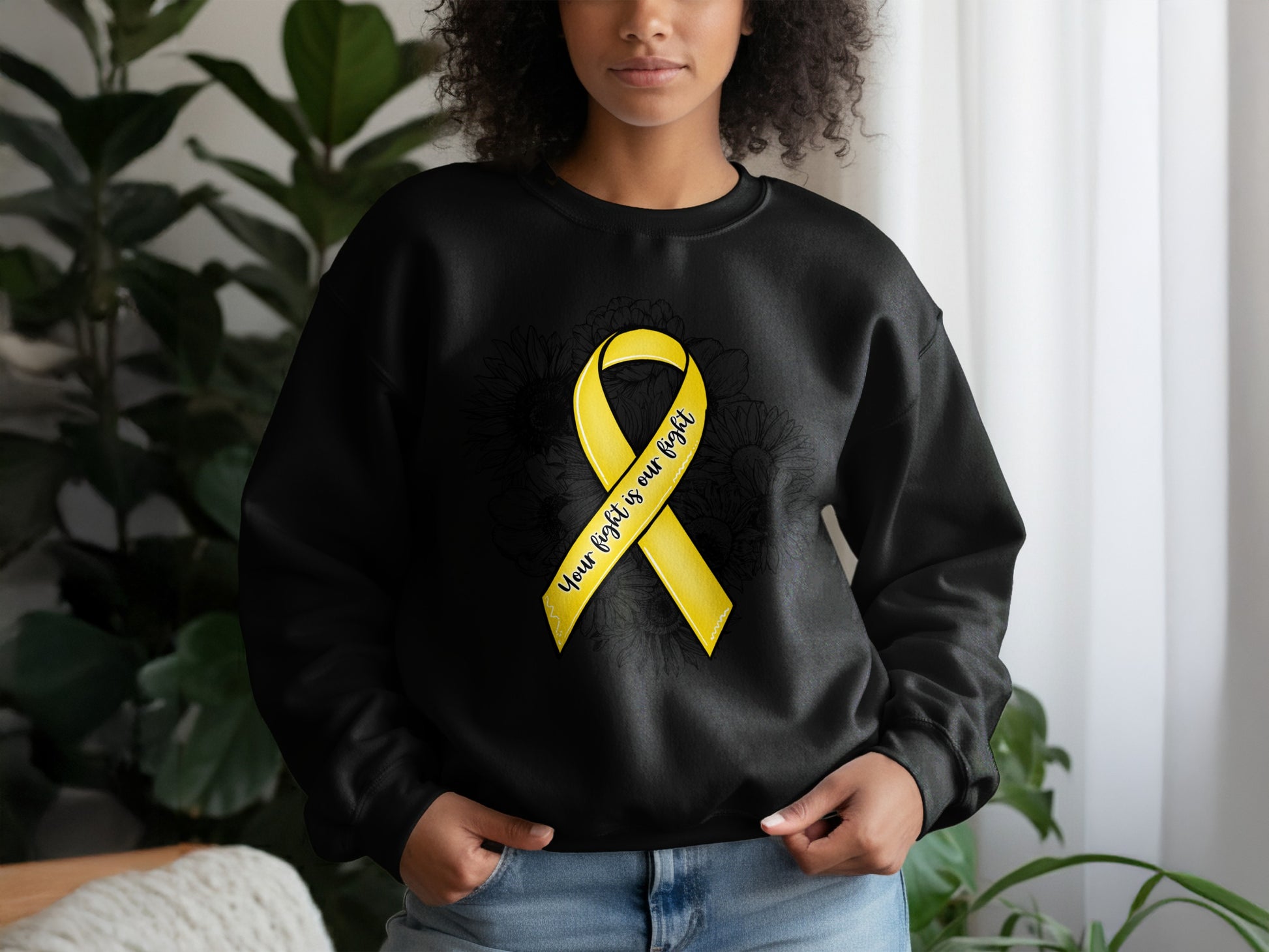 When To Give Up Hope Yellow Ribbon Sweatshirt