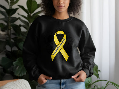 When To Give Up Hope Yellow Ribbon Sweatshirt