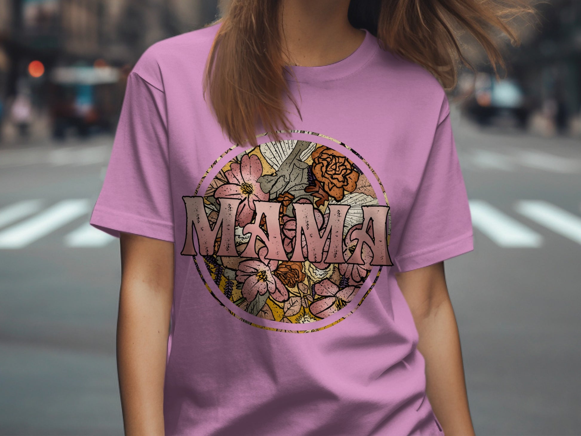 Floral Mama Graphic Women's T-Shirt for Casual Fashion