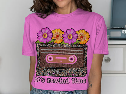 It's Rewind Time Retro Cassette Tape T-Shirt