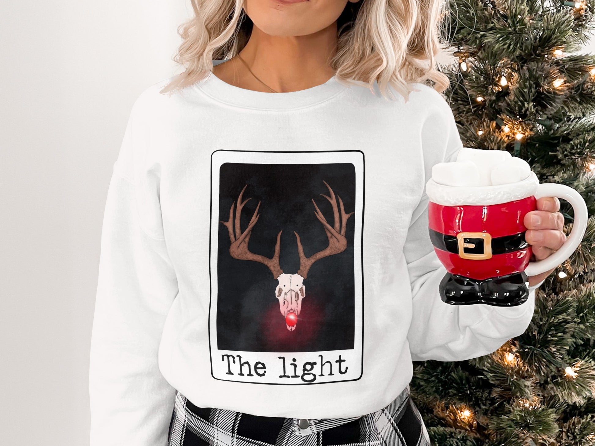The Light Reindeer Skull Graphic Sweatshirt product