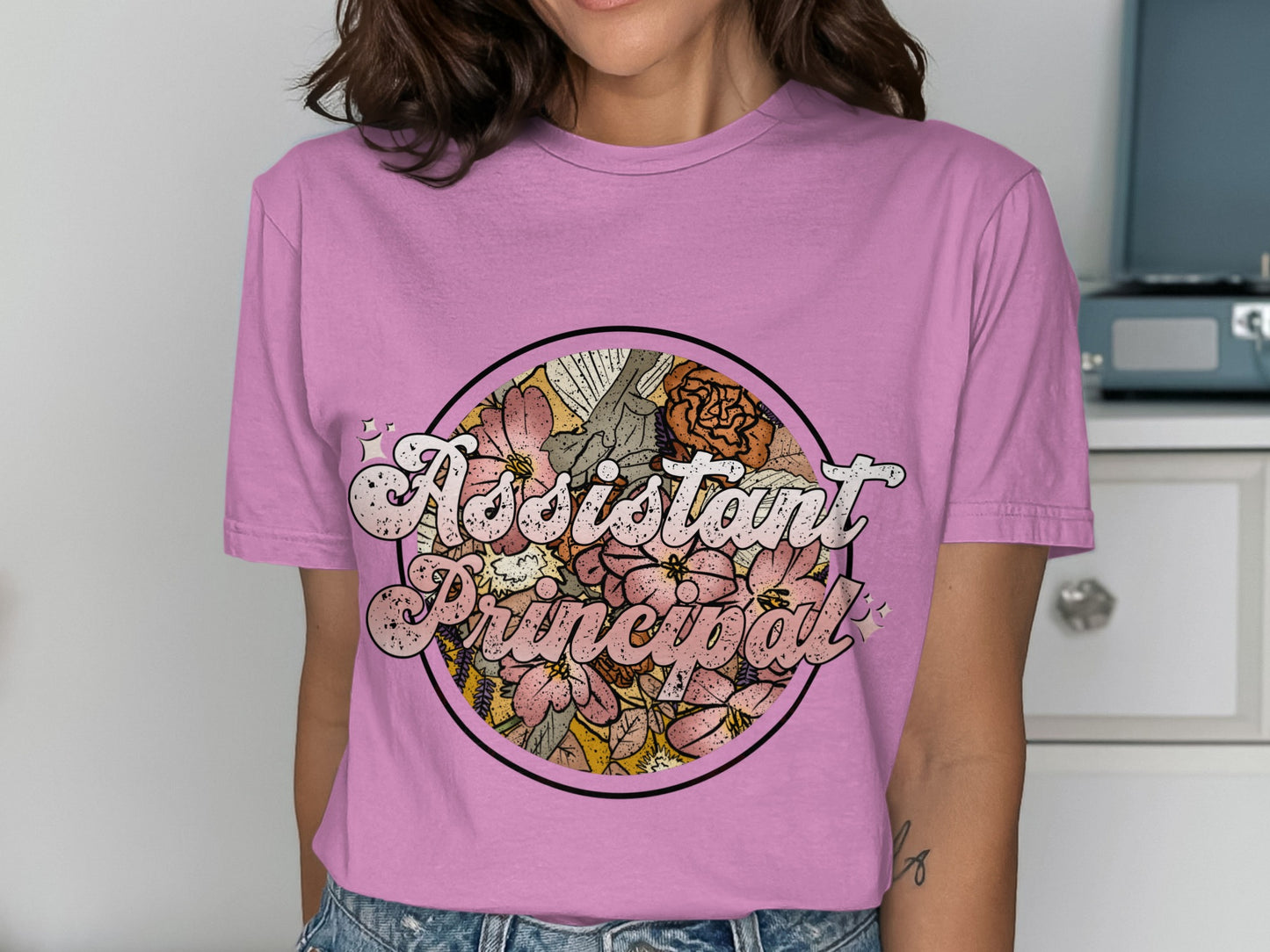 Assistant Principal Floral Design Tee