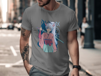 Samurai Warrior Anime Character Graphic T-Shirt