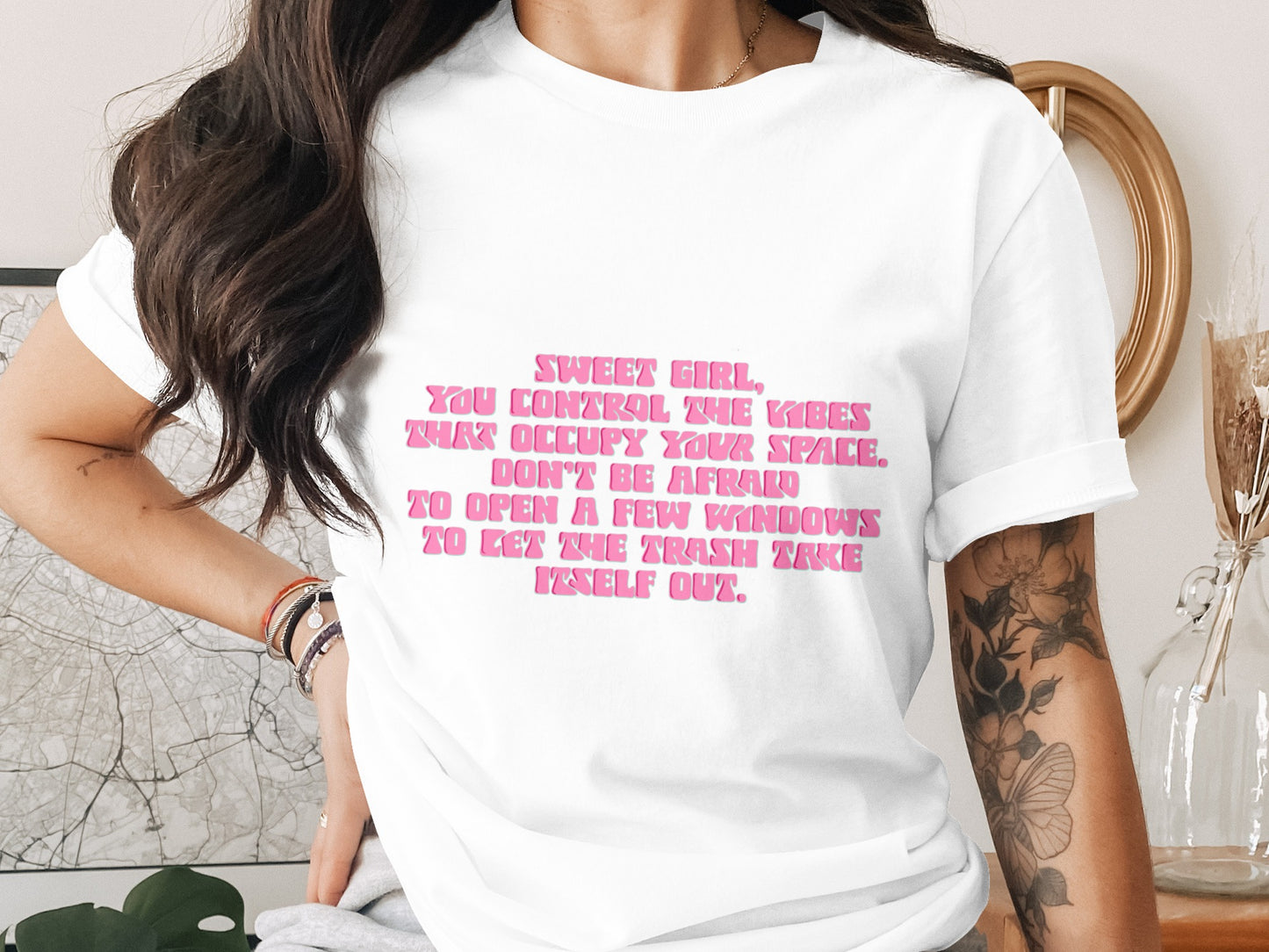 Sweet Girl You Control The Vibes Graphic Shirt