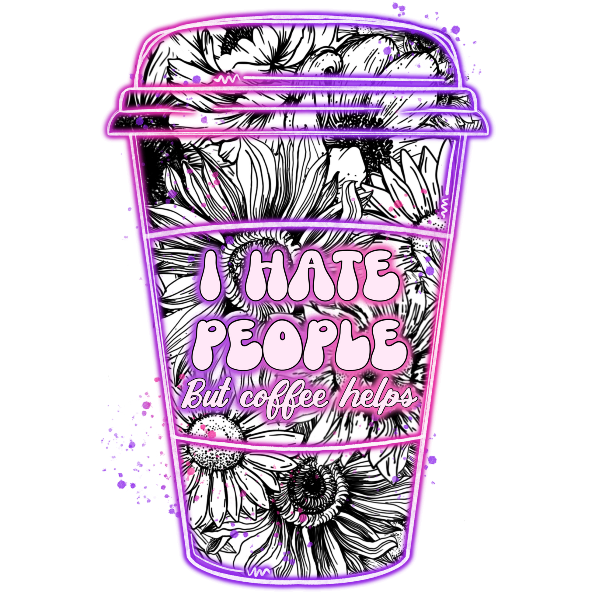 I Hate People But Coffee Helps Travel Cup