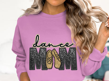 Dance Mom Glitter Ballet Flats Sweatshirt