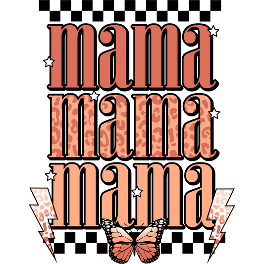 Mama Leopard Print Butterfly Lightning Bolt Décor