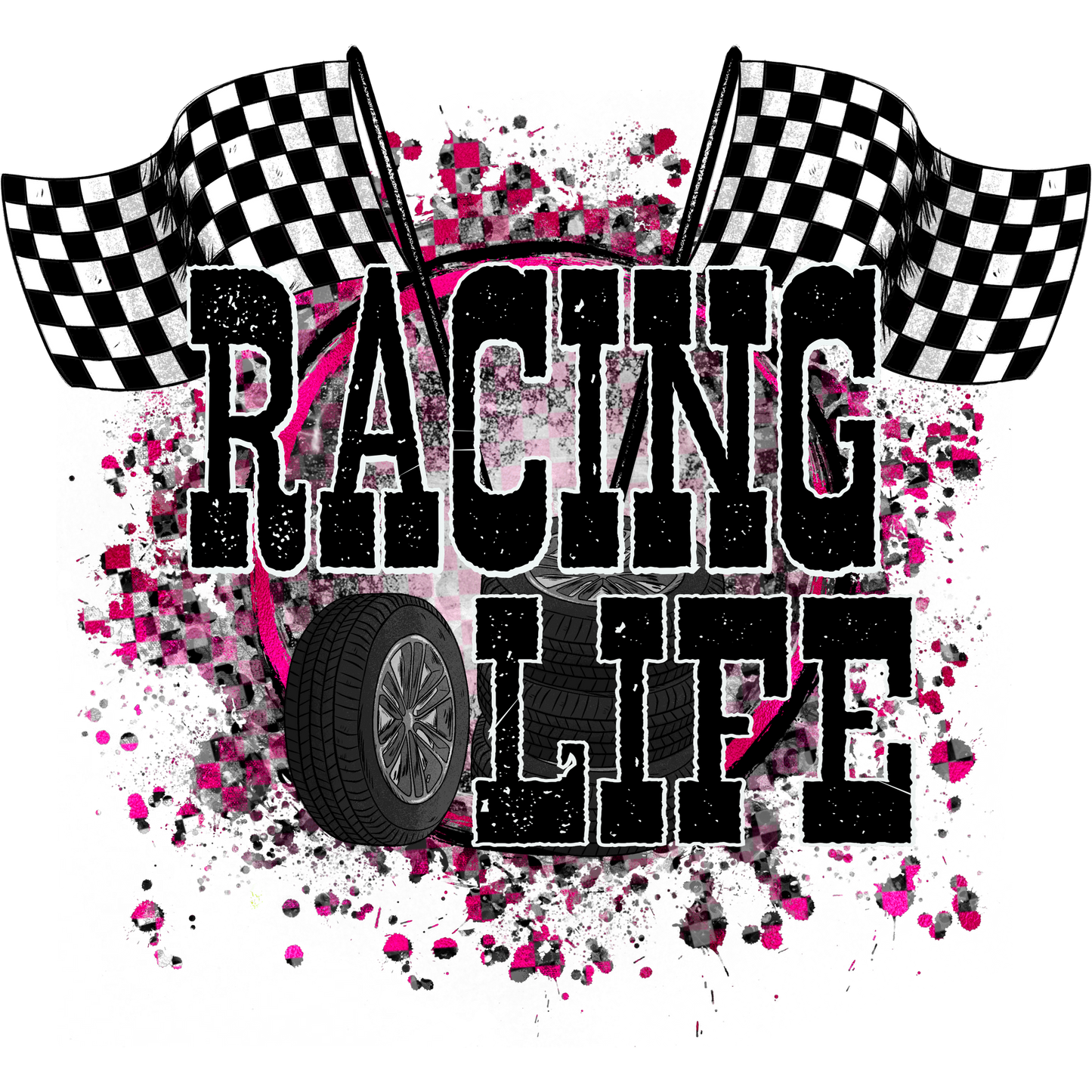 Racing Life Pink and Black Design product