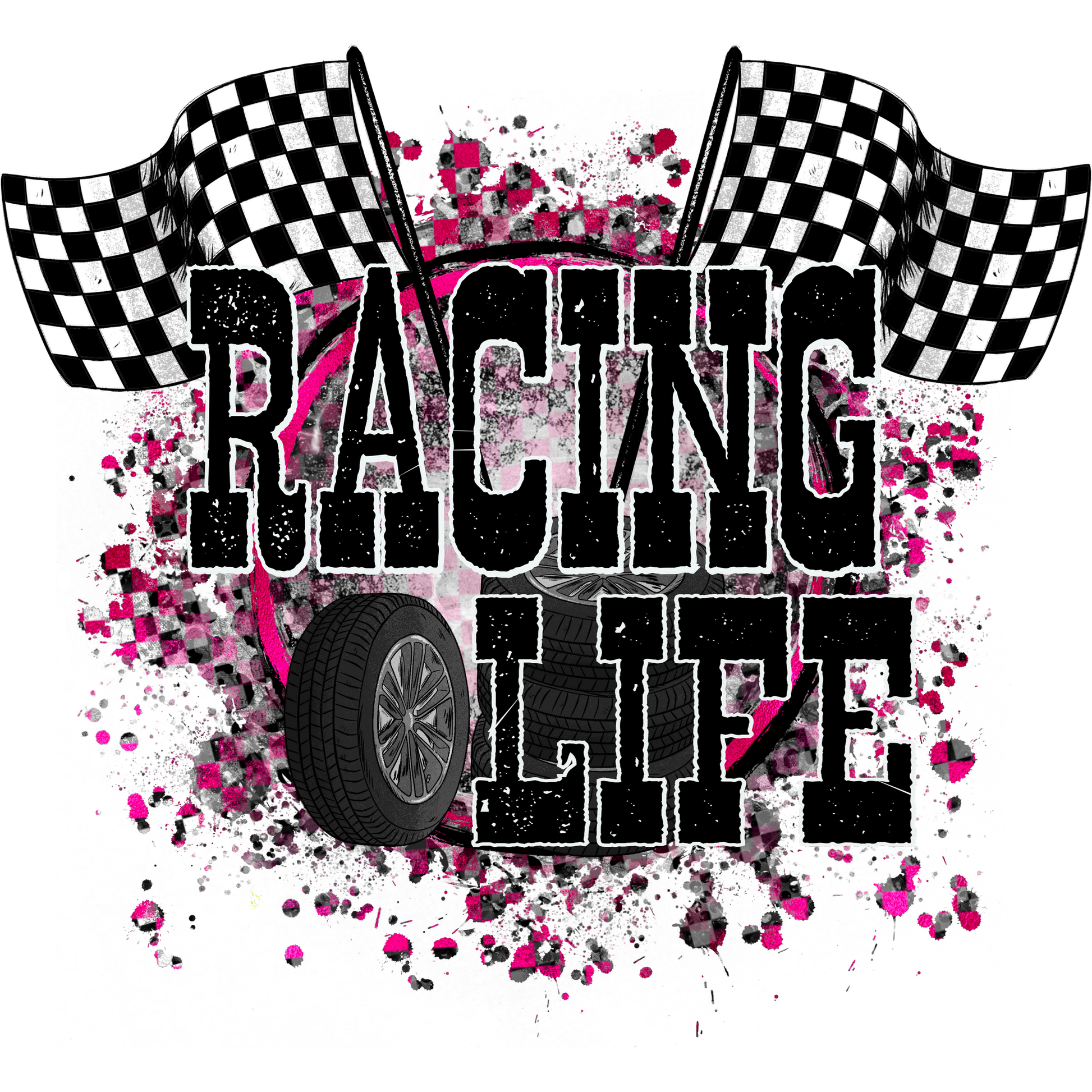 Racing Life Pink and Black Design product