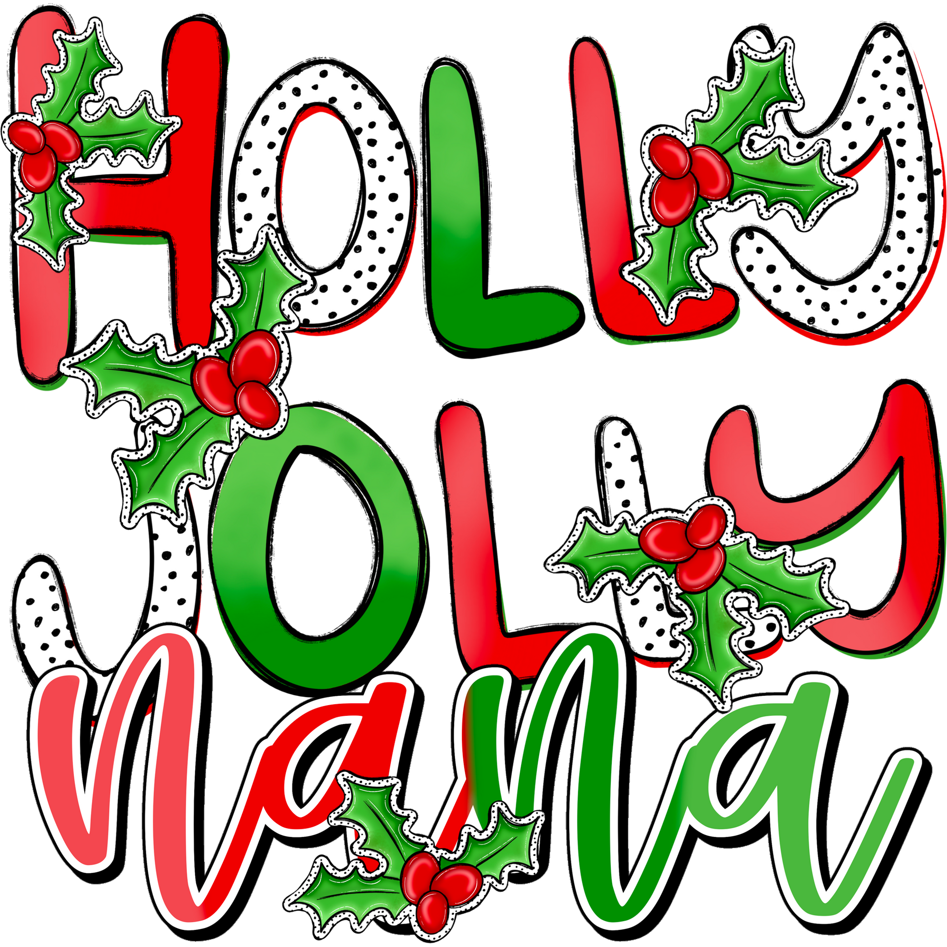 Holly Jolly Nana Festive Holiday Design