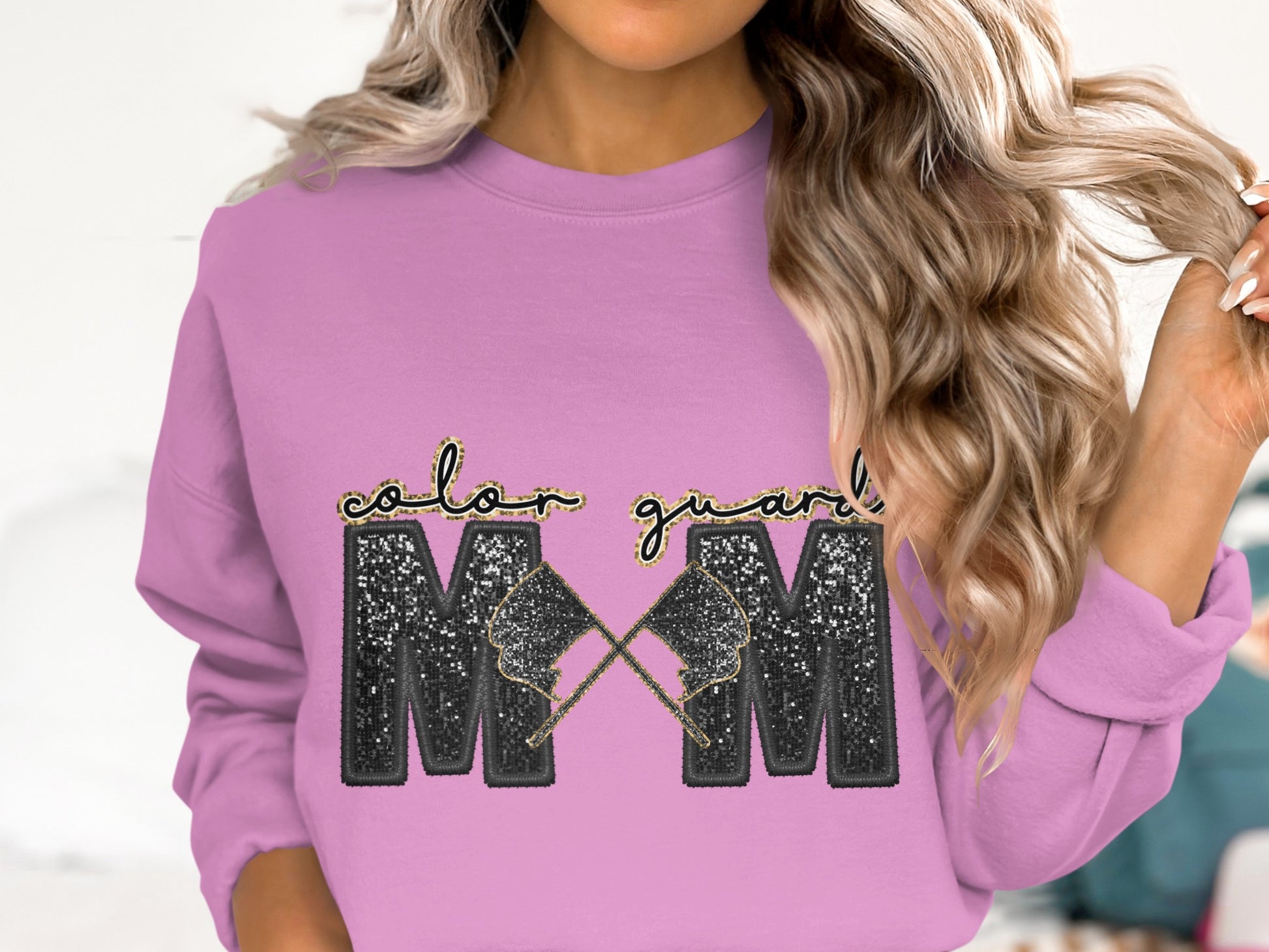 Color Guard MOM Glitter Sweatshirt