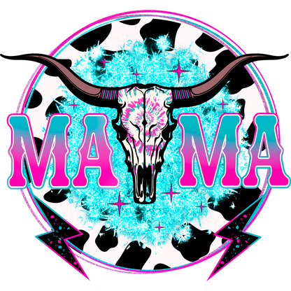 Trendy Mama Skull and Lightning Design accessory