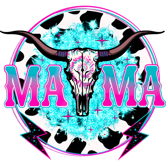 Trendy Mama Skull and Lightning Design accessory