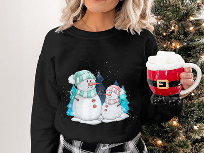 Snowman and Snow child Festive Sweatshirt product