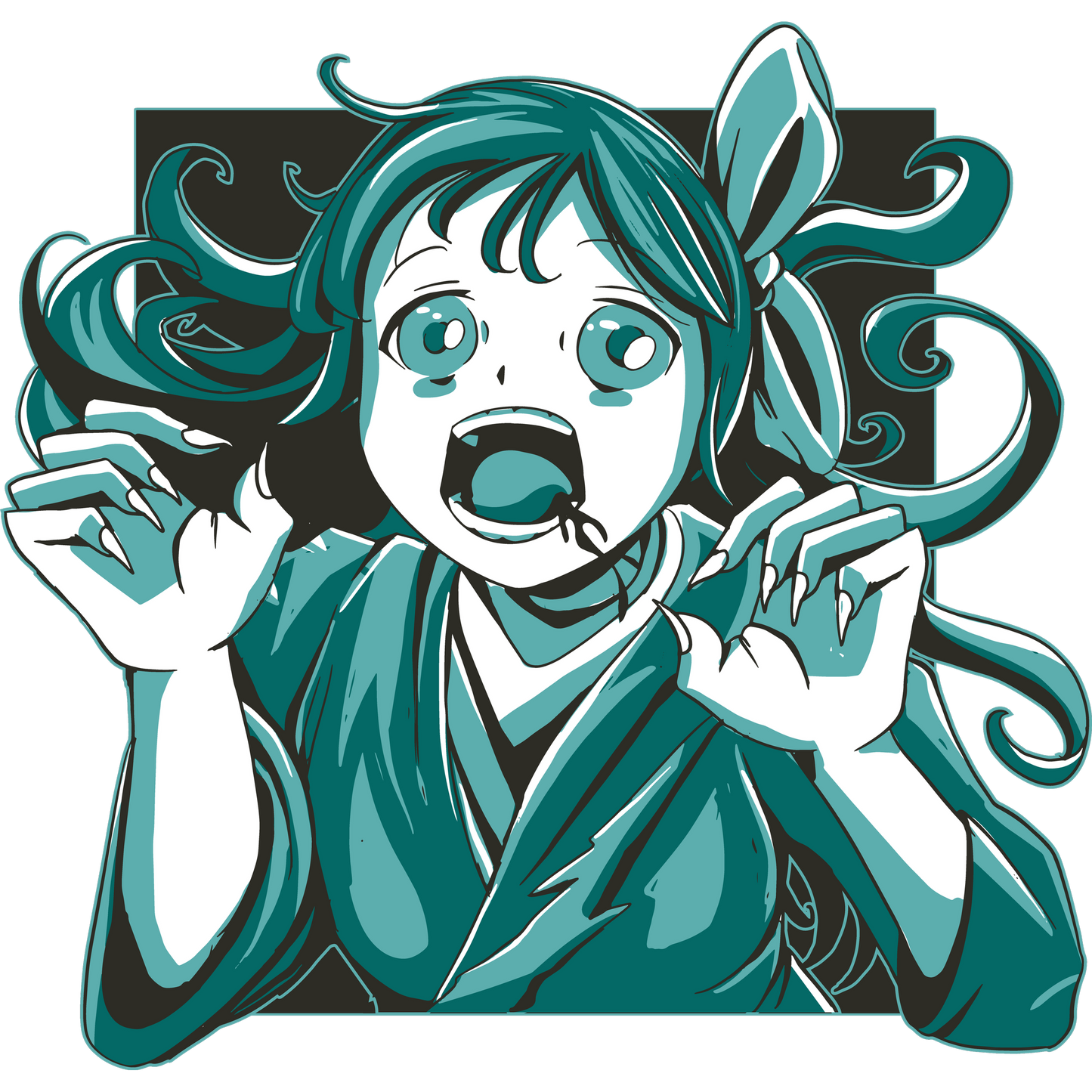 Anime Character With Surprised Expression Art Print