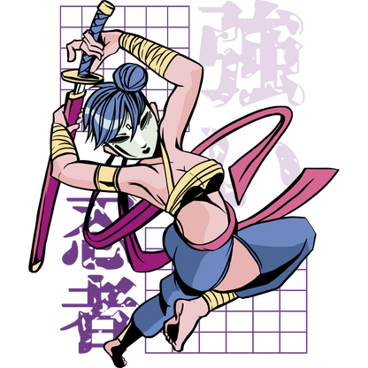 Dynamic Warrior with Swords anime character product