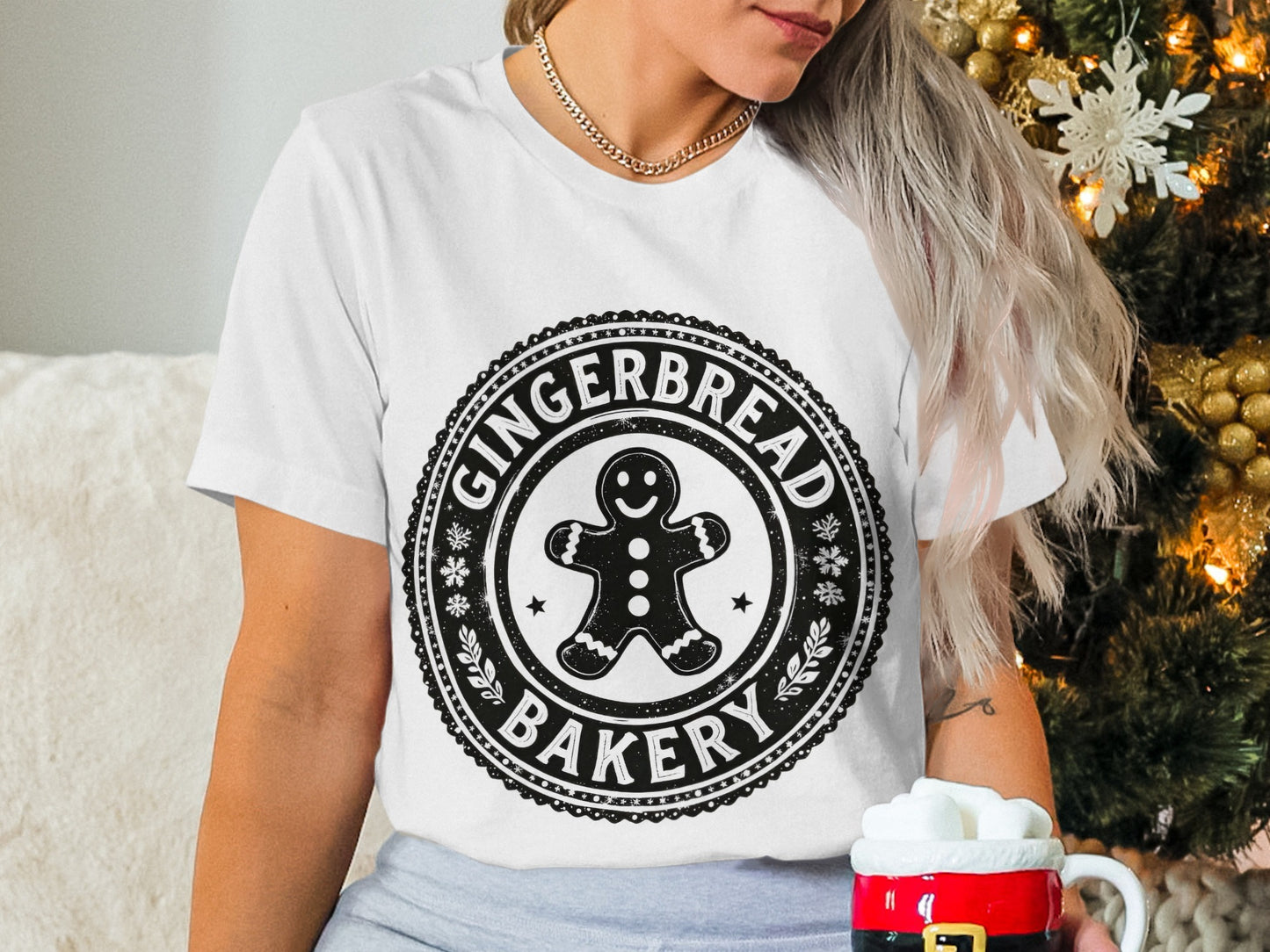 Gingerbread Bakery Christmas Graphic Tee