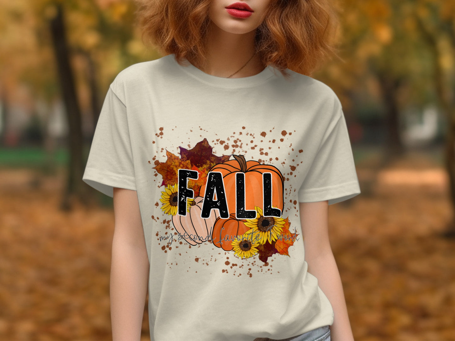 Fall Pumpkins and Sunflowers Graphic T-Shirt