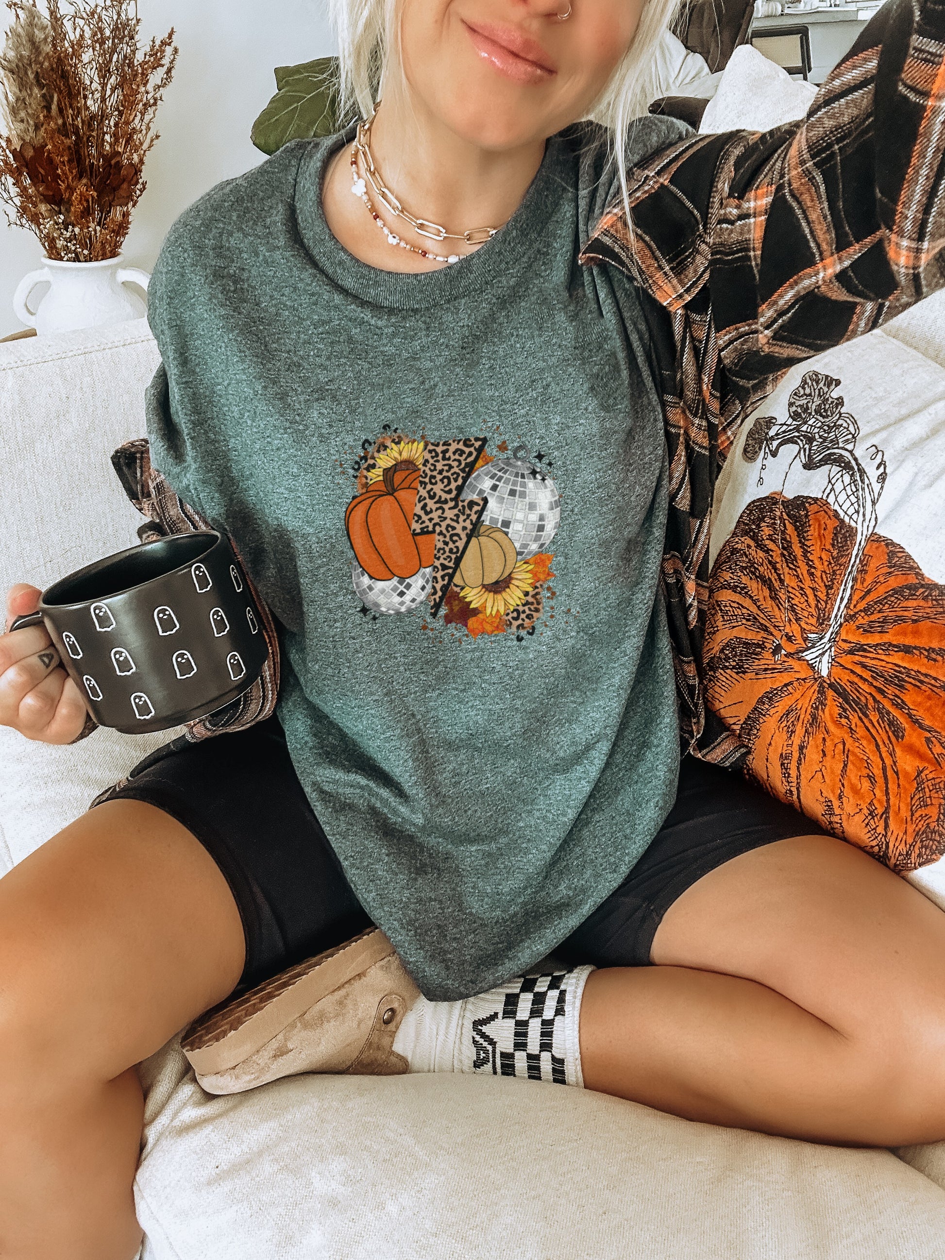 Lightning Bolt with Pumpkins and Plaid Shirt Product