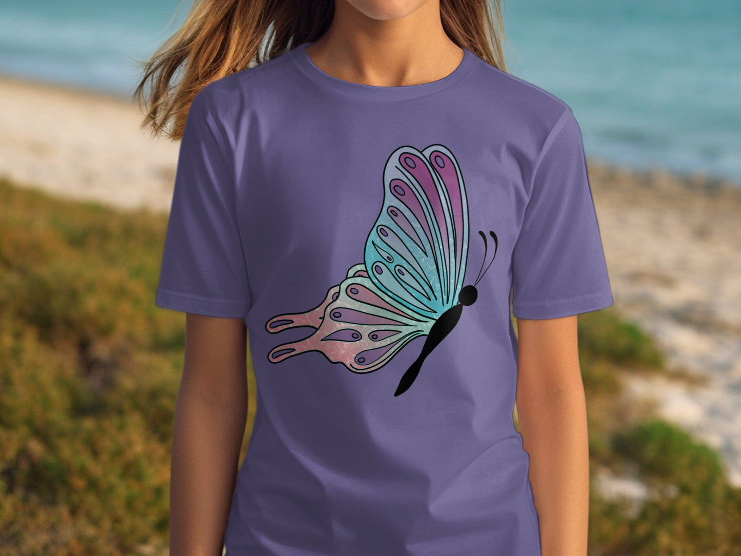 Colorful Butterfly Graphic Tee for Stylish Look