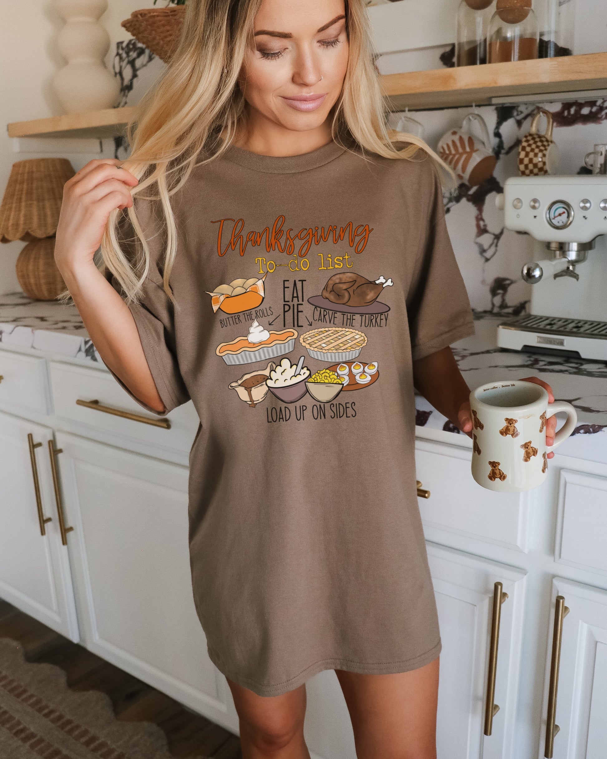 Thanksgiving To-Do List Eat Pie Carve The Turkey Load Up Shirt