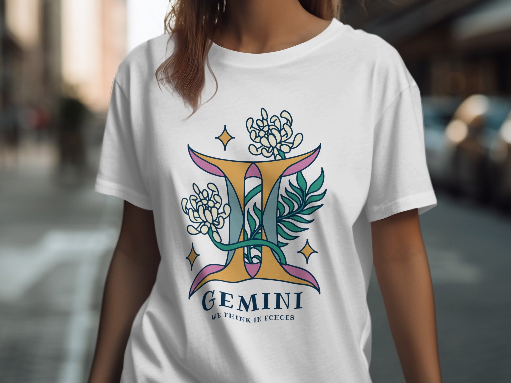 Gemini We Think In Echoes Zodiac T-Shirt