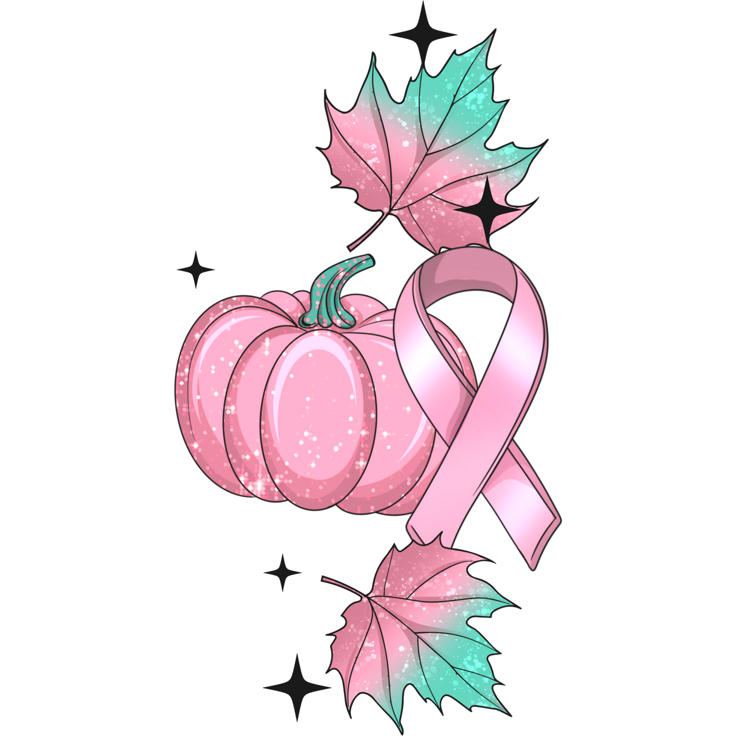 Pink Pumpkin Breast Cancer Awareness Art Print