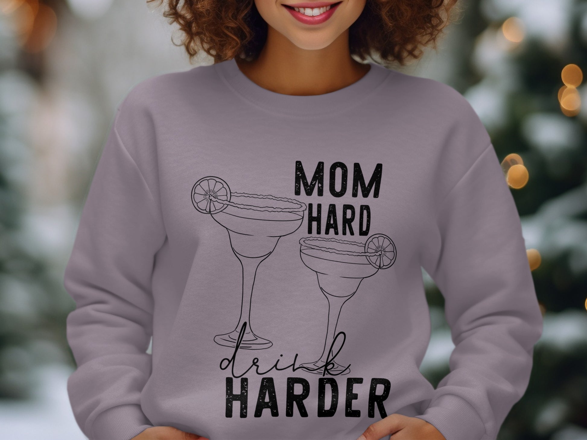 Mom Hard Drink Harder Sweatshirt Product