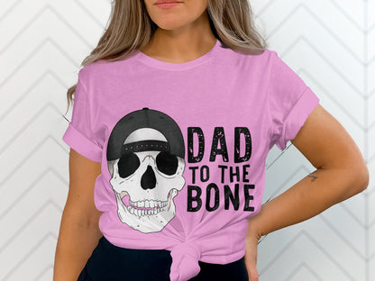 Dad to the Bone Skull Graphic Tee Shirt Product
