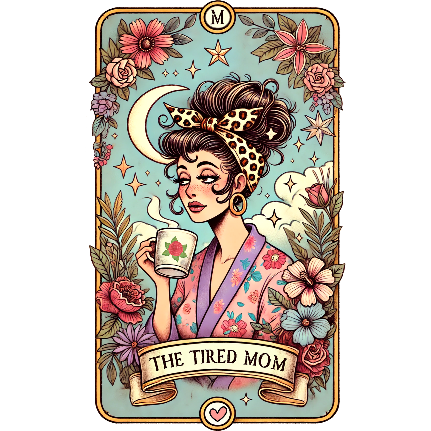 The Tired Mom Retro Vintage Art Print