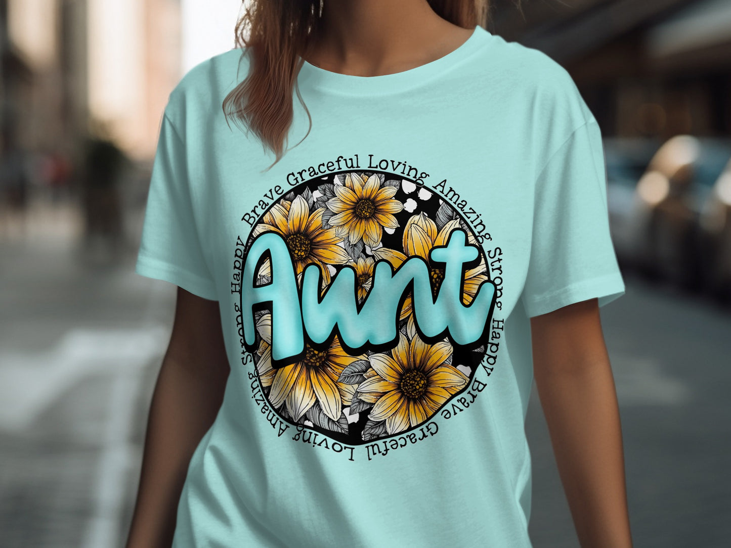 Brave Graceful Loving Aunt Graphic T-Shirt
