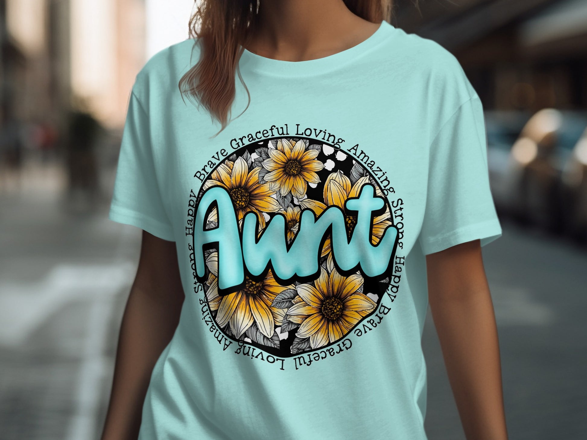 Brave Graceful Loving Aunt Graphic T-Shirt