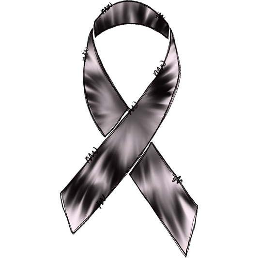 Black and White Awareness Ribbon accessory