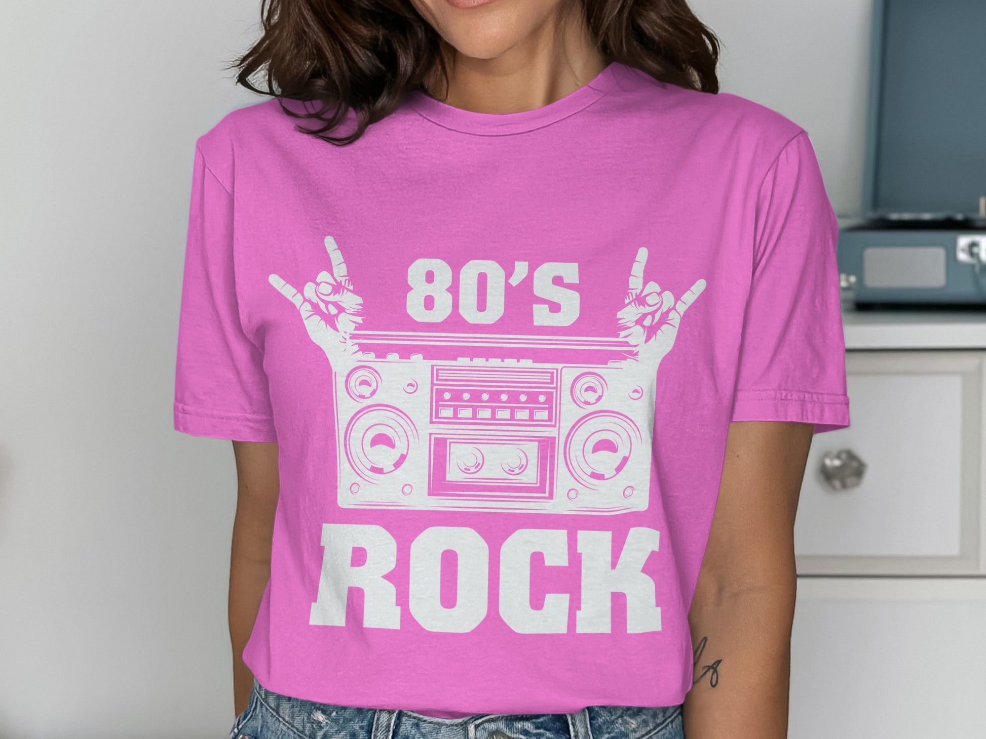 Retro 80's Rock Graphic Tee Shirt