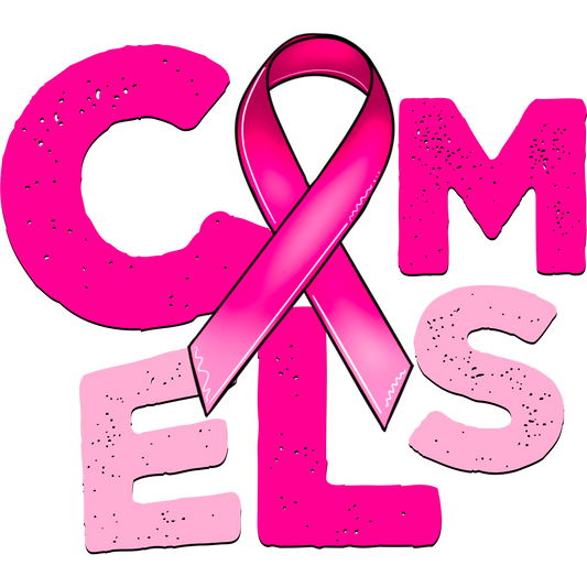 Pink Ribbon Camels Inspirational Breast Cancer Awareness Decor