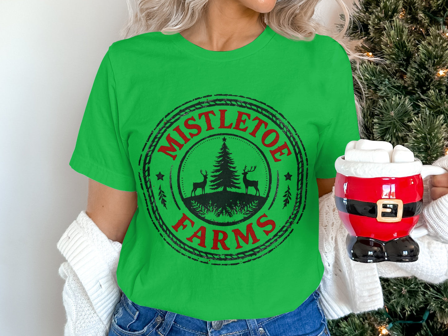 Mistletoe Farms Christmas Shirt Perfect for Holidays