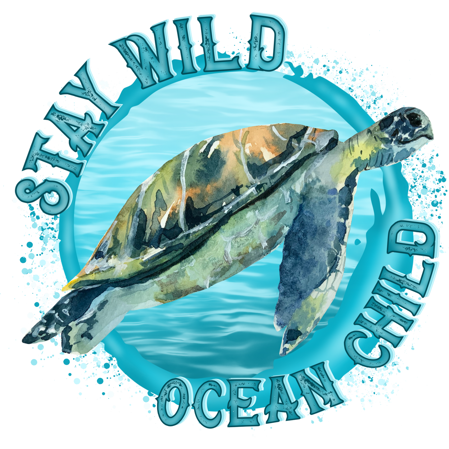 Stay Wild Ocean Child Turtle Graphic Tee