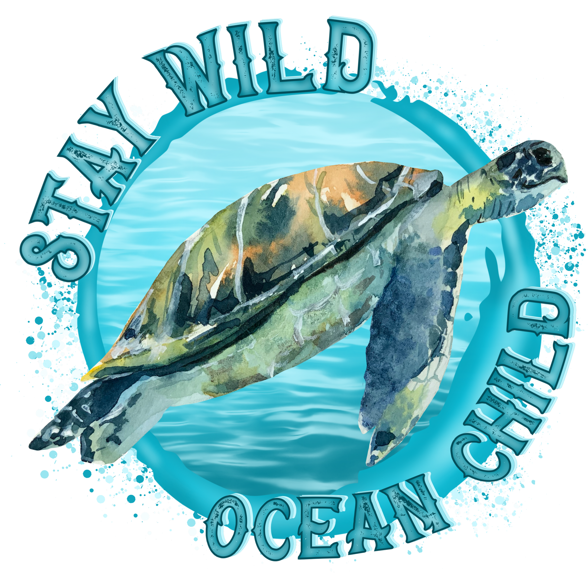 Stay Wild Ocean Child Turtle Graphic Tee