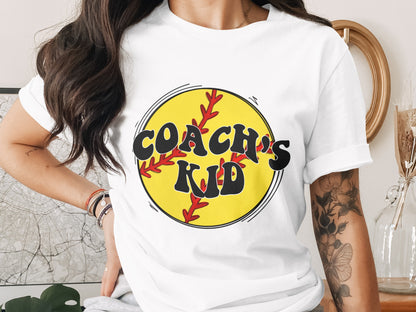 Coach's Kid Graphic Tee Baseball Themed Shirt