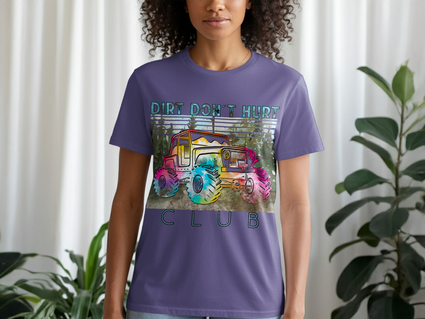 Dirt Don't Hurt Colorful Monster Truck Club Shirt