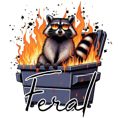 Feral Raccoon on Fire Dumpster with Sunglasses product