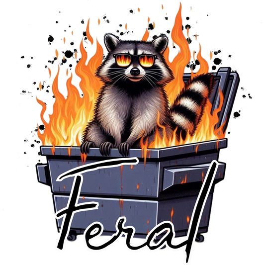 Feral Raccoon on Fire Dumpster with Sunglasses product