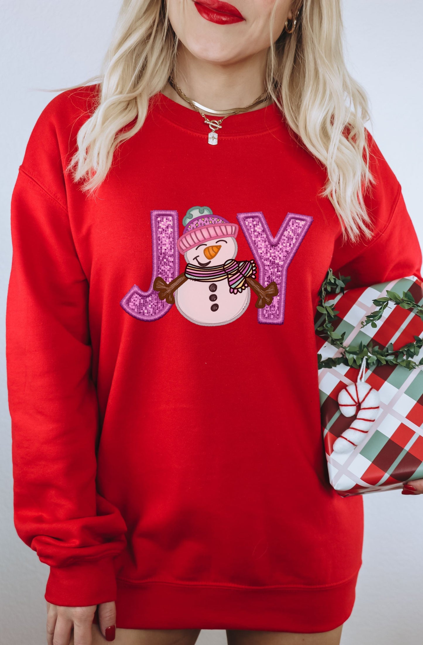 Joy Snowman Christmas Sweatshirt